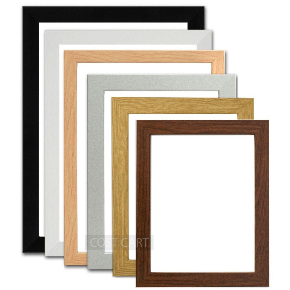 (11"x11" (27.9 x 27.9cm), Silver) Modern Wooden Style Picture Photo Frame Home Office Work Gift Present-image-OPC-PGJR5SZ-NEW