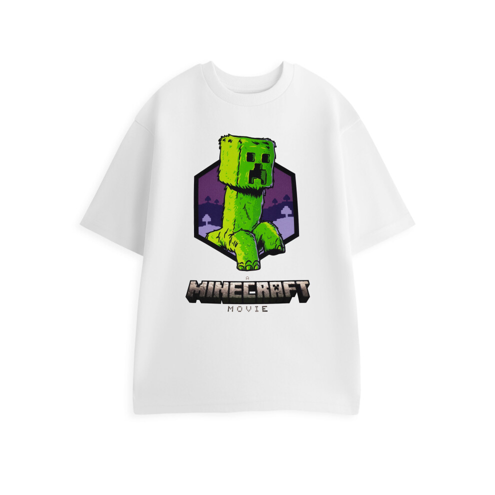 (XXX-Large) Minecraft Short Sleeved T-Shirt (Mens White)