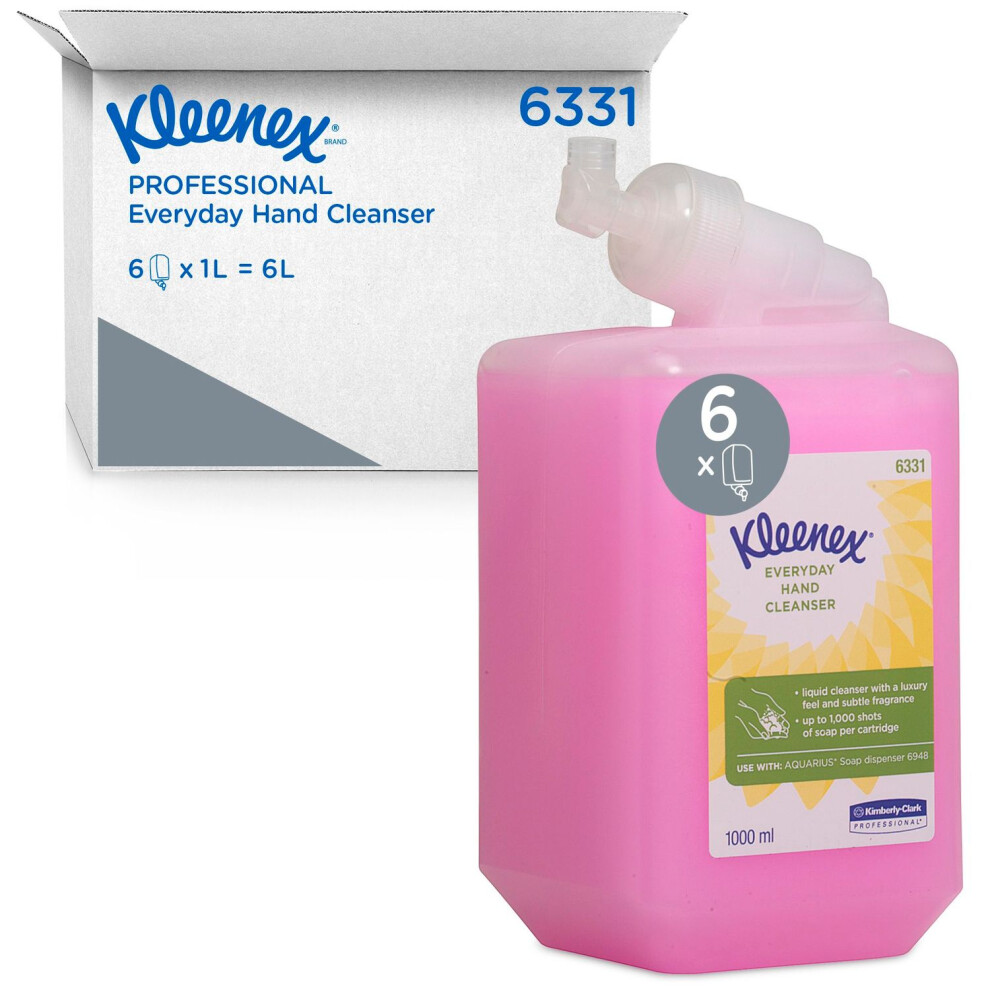 Everyday Hand Cleanser Pink 1L, Pack of 6