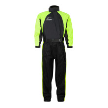 (S, Black / Yellow) Zorax Motorcycle Rain Over Suit Motorbike Waterproof MEN One Piece