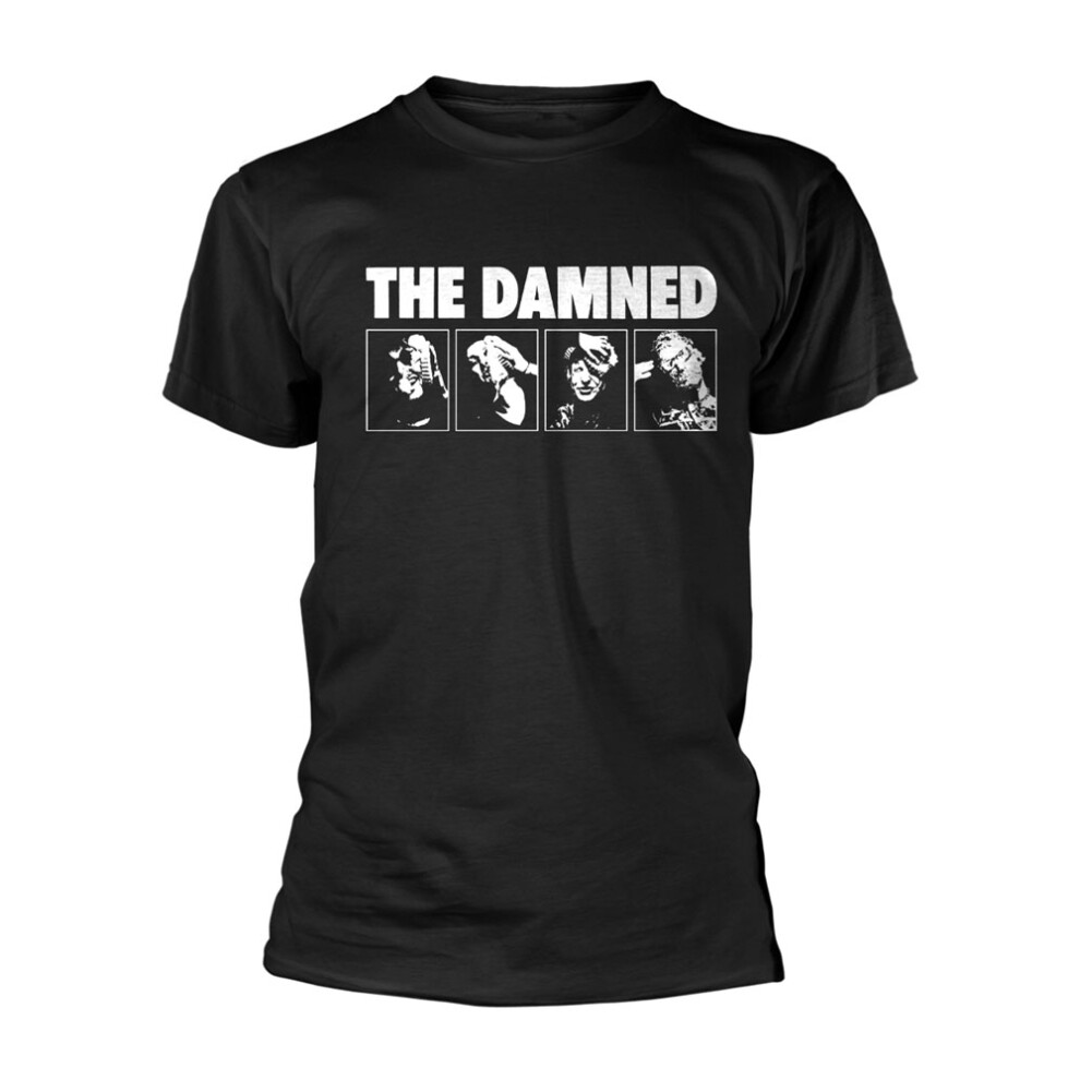 The Damned Men's Black (3X-Large) 'Headshots' (Black) T-Shirt