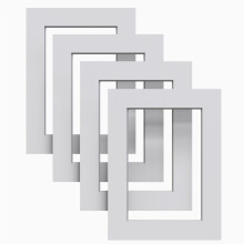 (70x50CM for A2) White Matt Mount Pack of 4 mounts for Picture Photo Frames Large Square all Sizes