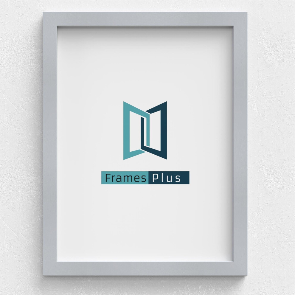 (Light Grey, 18"x14" (45.7 x 35.6cm)) Sleek Range Light Grey Photo Picture Poster Frames, Large Square Small sizes, Hang or stand in Landscape or Portrait