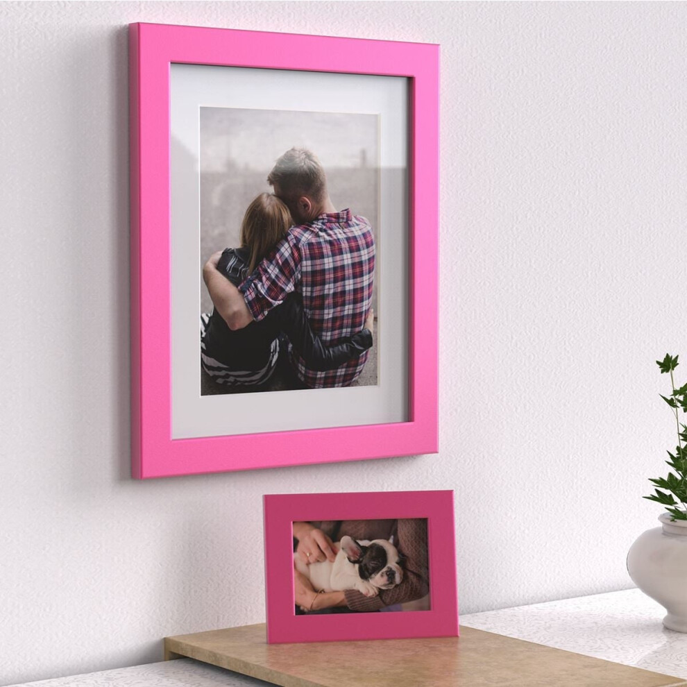 (90x70cm for 80x60cm image, Beech) MODERN Photo Picture Poster Frames with Quality White Mounts 4 Colours Multi Sizes Pink Pine Beech-image-OPC-PGJRJYK-NEW