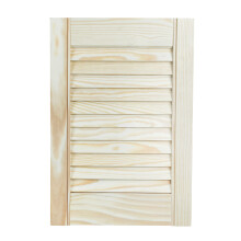(606x594mm(23.86"x23.39")) Open Louvre Door, Natural Pine Wood Door 21 mm, Wardrobe, Kitchens Doors H: 606 mm (23.86")