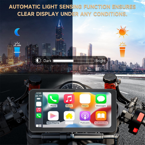 Οθόνη αφής 6,25 ιντσών Mototorcycle Wireless for Carplay GPS Navigator 2