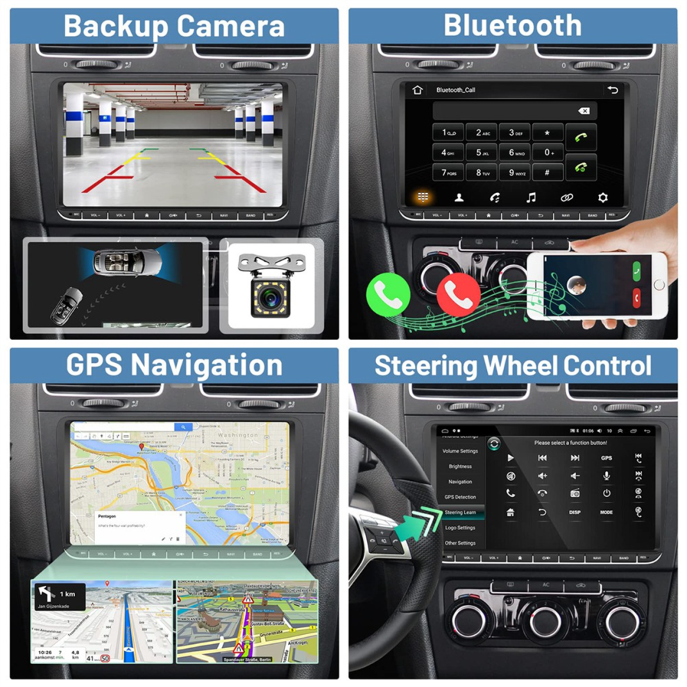 Android Multimedia Player 2Din 9Inch Car Radio For Golf 5 6 4851765052911