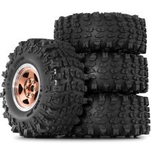 4 rodas de metal de 1,9 polegadas com pneus de 118 mm de diâmetro externo para Axial Gold
