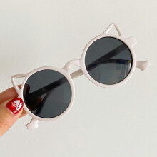 (white) New Children's Sunglasses Fashion Cat Ears Sunglasses New Sunglasses Children's Glasses non-polarized fashion accessory