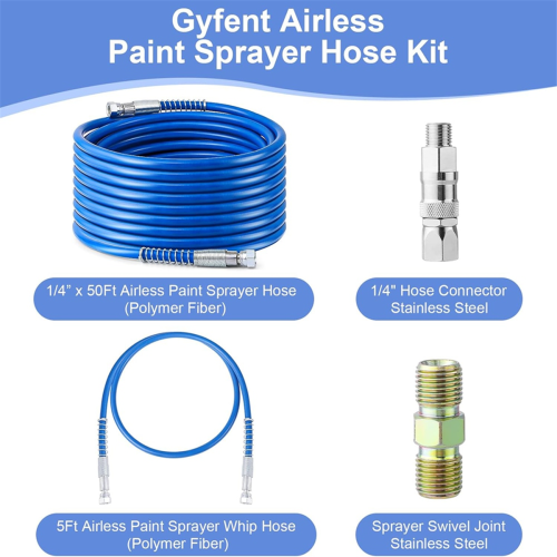 50Ft X 1/4inch Airless Paint Sprayer Hose 1