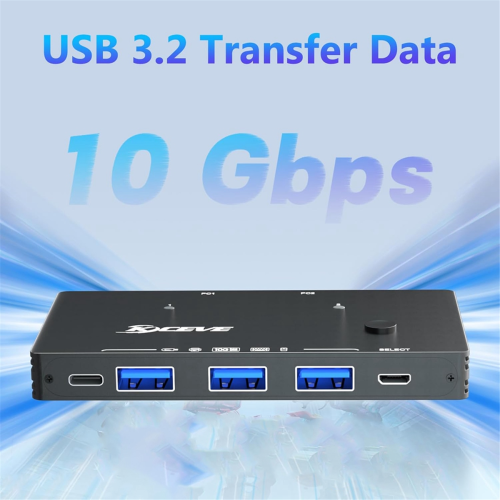 Διακόπτης USB 3.0 10 Gbps 2 Είσοδος 4 Έξοδος Διακόπτης USB C για σαρωτή 2
