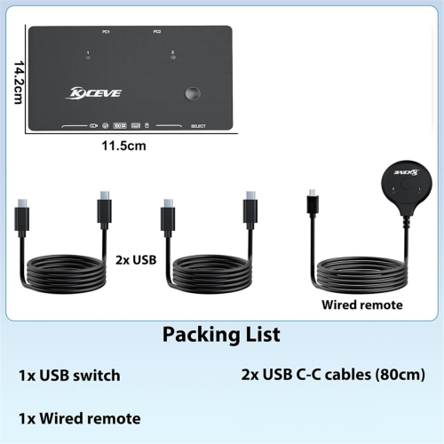 Διακόπτης USB 3.0 10 Gbps 2 Είσοδος 4 Έξοδος Διακόπτης USB C για σαρωτή 1