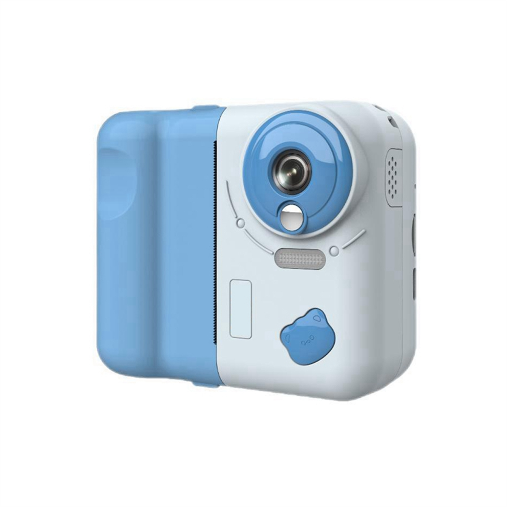 Appareil photo numérique HD 1080P à impression instantanée pour enfants, bleu