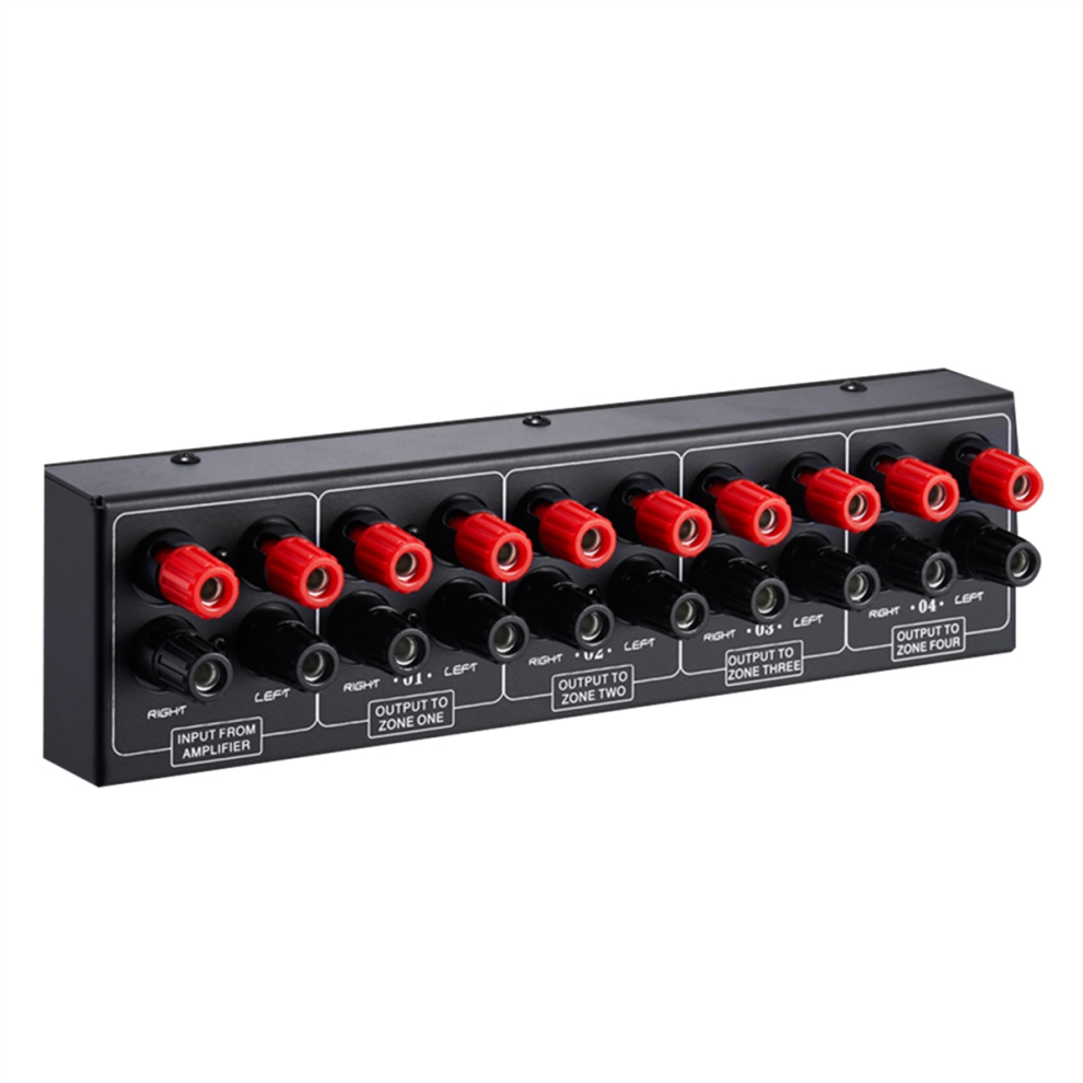 Passive 1 In-4 Out Audio Amplifier / Speaker Signal Splitter Box 4851765068974