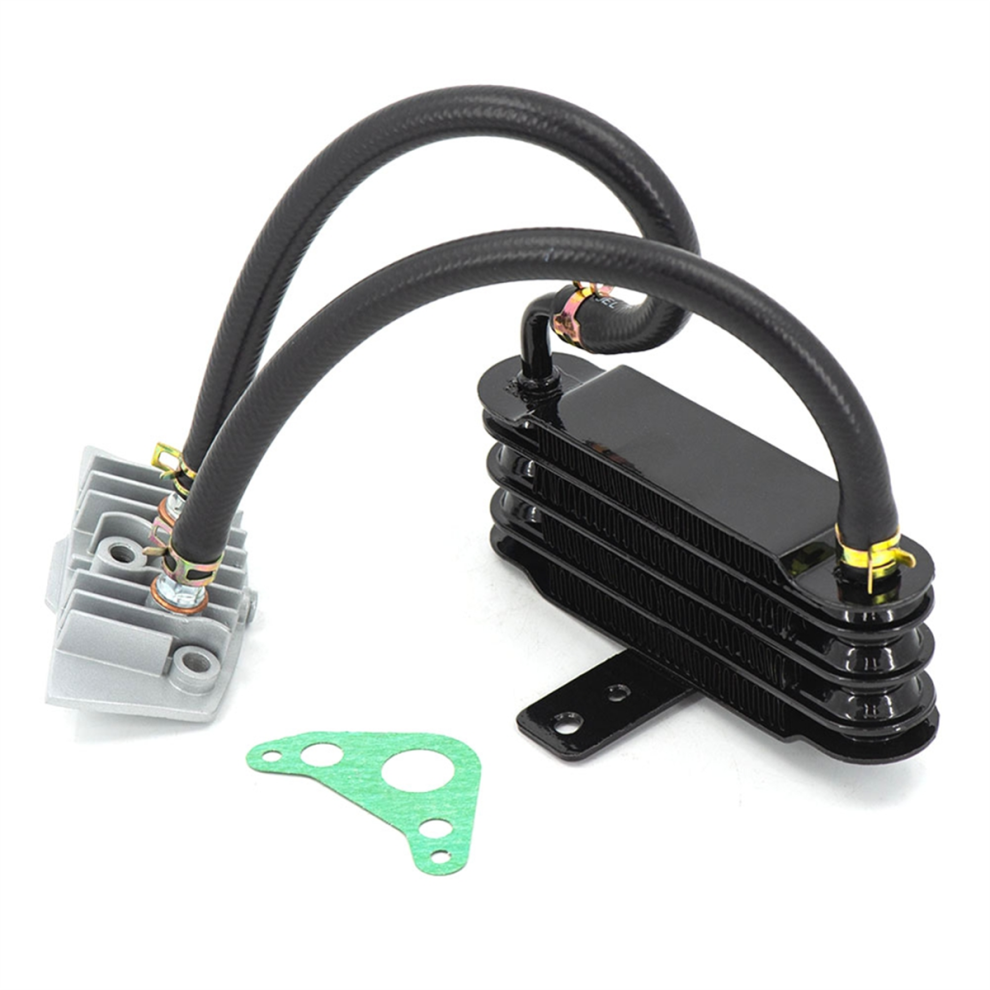 Motorcycle Oil Cooling Cooler Radiator Set 158mm Black-image-OPC-PGJRVFS-NEW