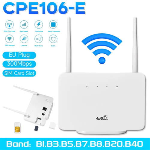 4G LTE CPE-Router-Modem 300 Mbit/s WLAN-Hotspot Externe Antenne (EU) 1