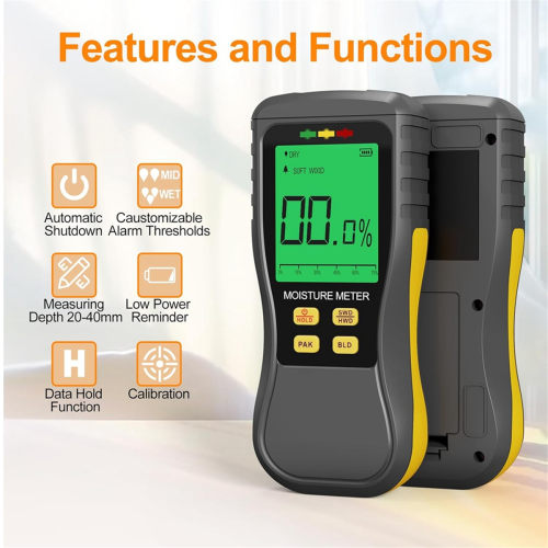 Pinless Wood Moisture Meters,Non-Destructive Moisture 1