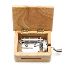 15 Tone Hand-cranked Music Box with Paper Tape Puncher Wooden Box