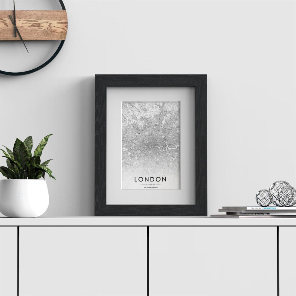 (18x14" Frame for 16x12" Picture, Black) Black frame with White Mount Picture Photo Poster Art frames Various sizes-image-OPC-PGJRZKY-NEW