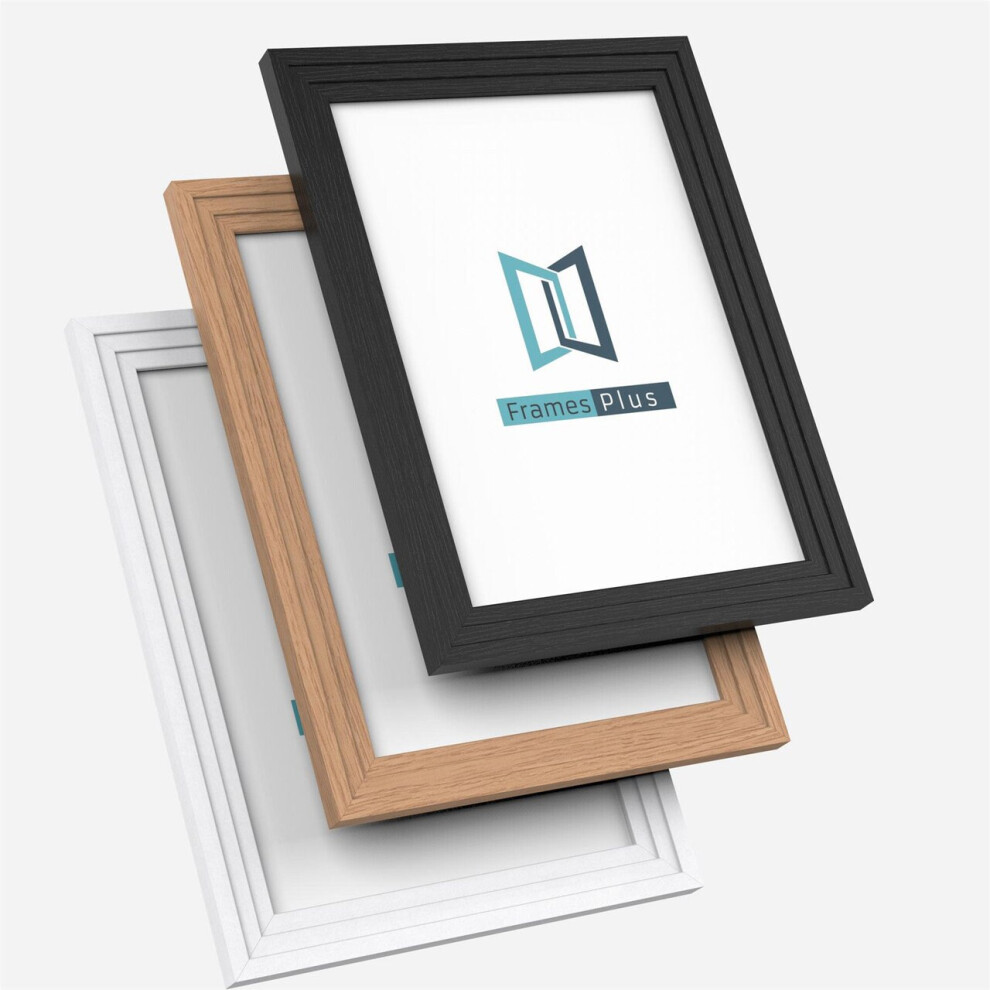 (27"x19" (68.58 x 48.26cm), Oak) Traditional 30mm Step Molding Picture Photo Poster Frame Black White Oak-image-OPC-PGJRZXH-NEW