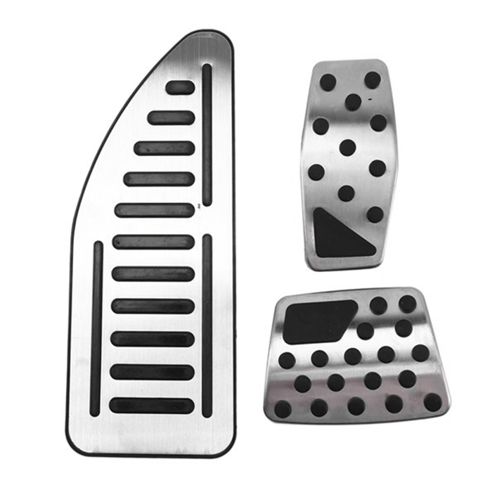 Car Accelerator Fuel Brake Pedal Foot Pedal Pads Accessories For Silver/Black 4853741816258