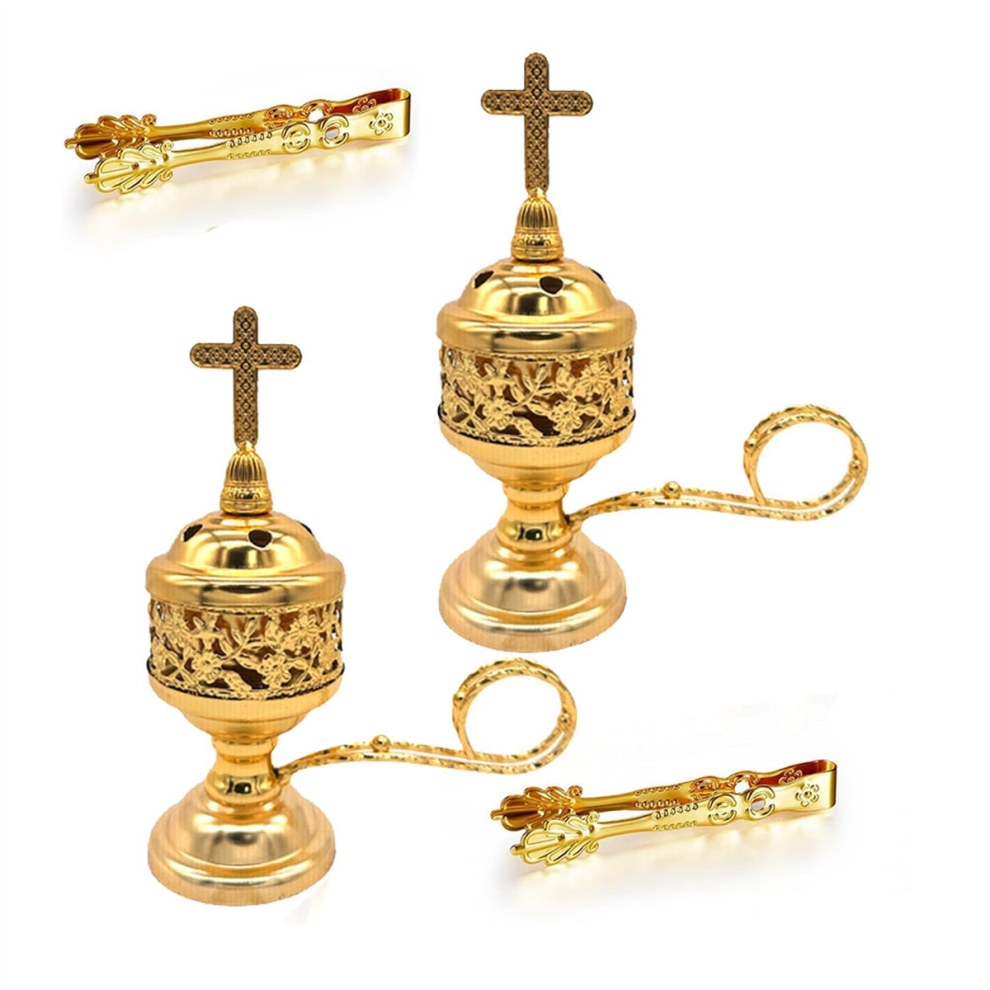 Lot de 2 brûleurs d'encens avec pince, idéal pour le yoga et le spa