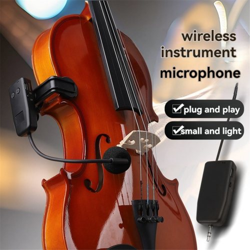 Microfono wireless per violino Microfono per strumento musicale Clip corta