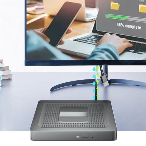 Unidade externa de CD e DVD USB 3.0 tipo C para PC e laptop 2