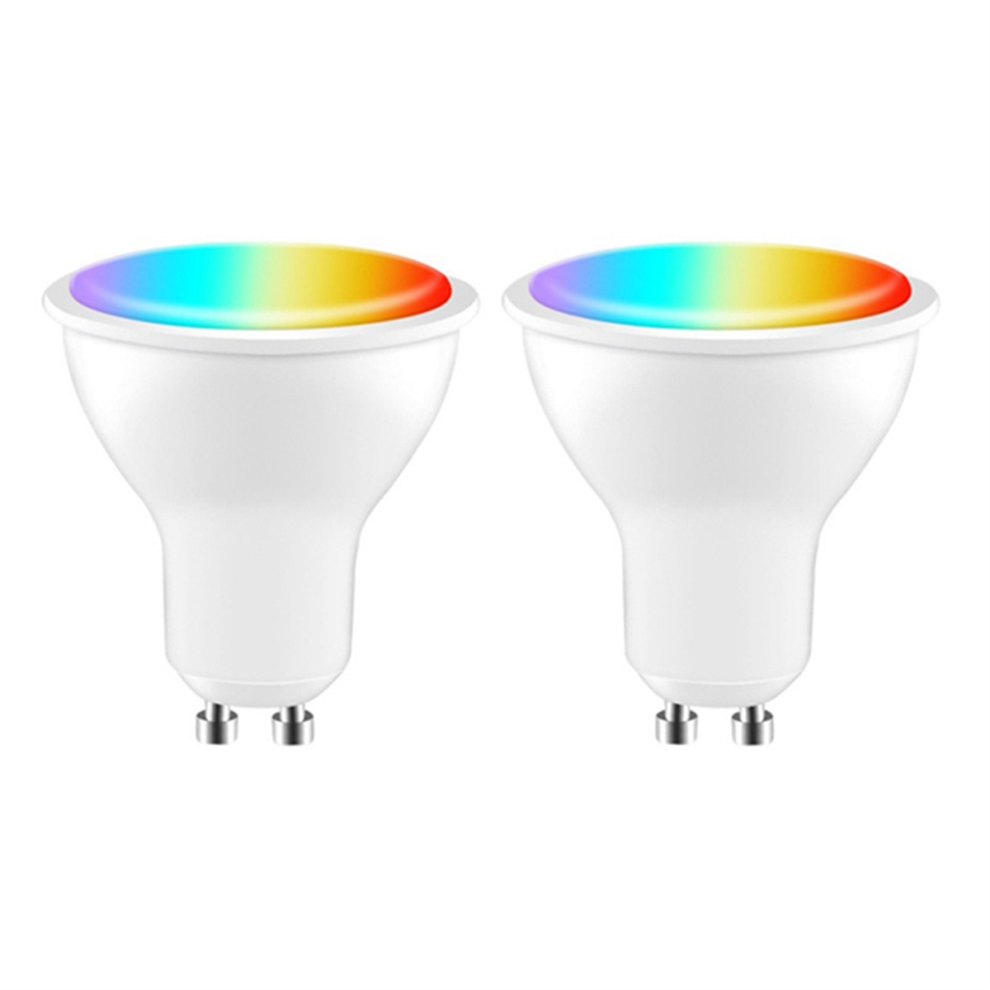Ampoule LED connectée Tuya GU10 à intensité variable 5 W AC200-240 V, 2 pièces