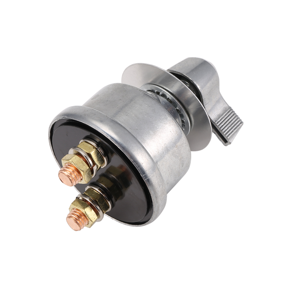 Master Battery Disconnect Switch, 4 Awg 1Ft Battery Cable Set, Silver 4853741827773