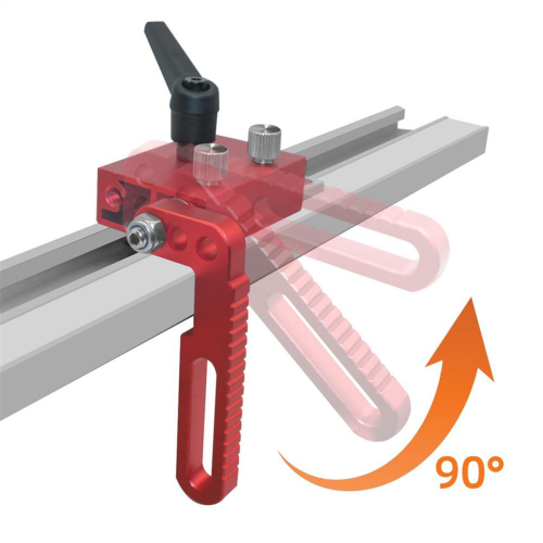 Εγχειρίδιο Mitre Track Stop for Woodworking Type 75 κράμα αλουμινίου A 2