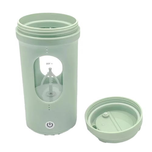 Ladattava USB Electric Protein Shake -pullo, 600 ml, vaaleanvihreä 1