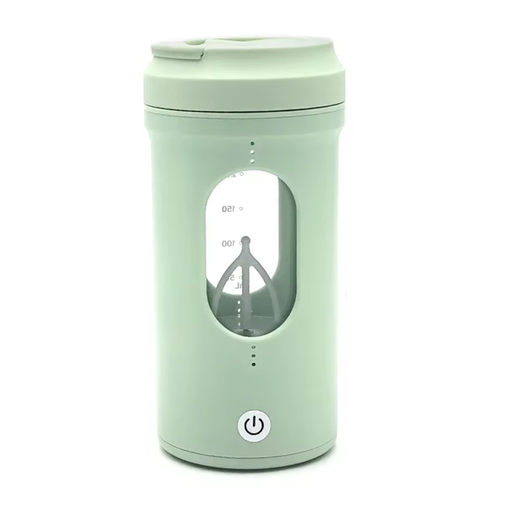 Bottiglia Per Frullato Proteico Ricaricabile Tramite Usb, 600 Ml, Verde Chiaro