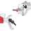 Constant Velocity Driveshift a 3 giunti CVD per cingolati RC 1/10 2