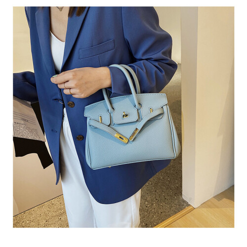 Litchi Pattern Lock Platinum Bag 1
