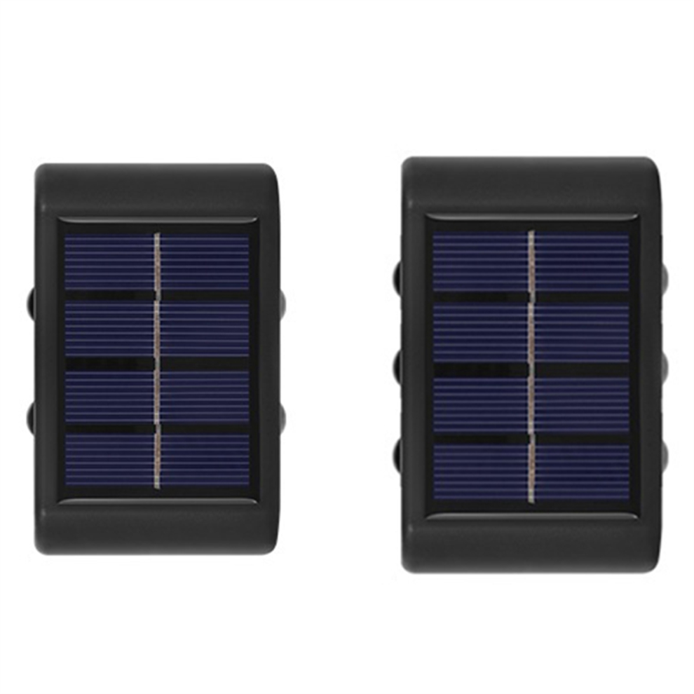 Applique murale solaire à LED, éclairage de clôture étanche, lumière chaude