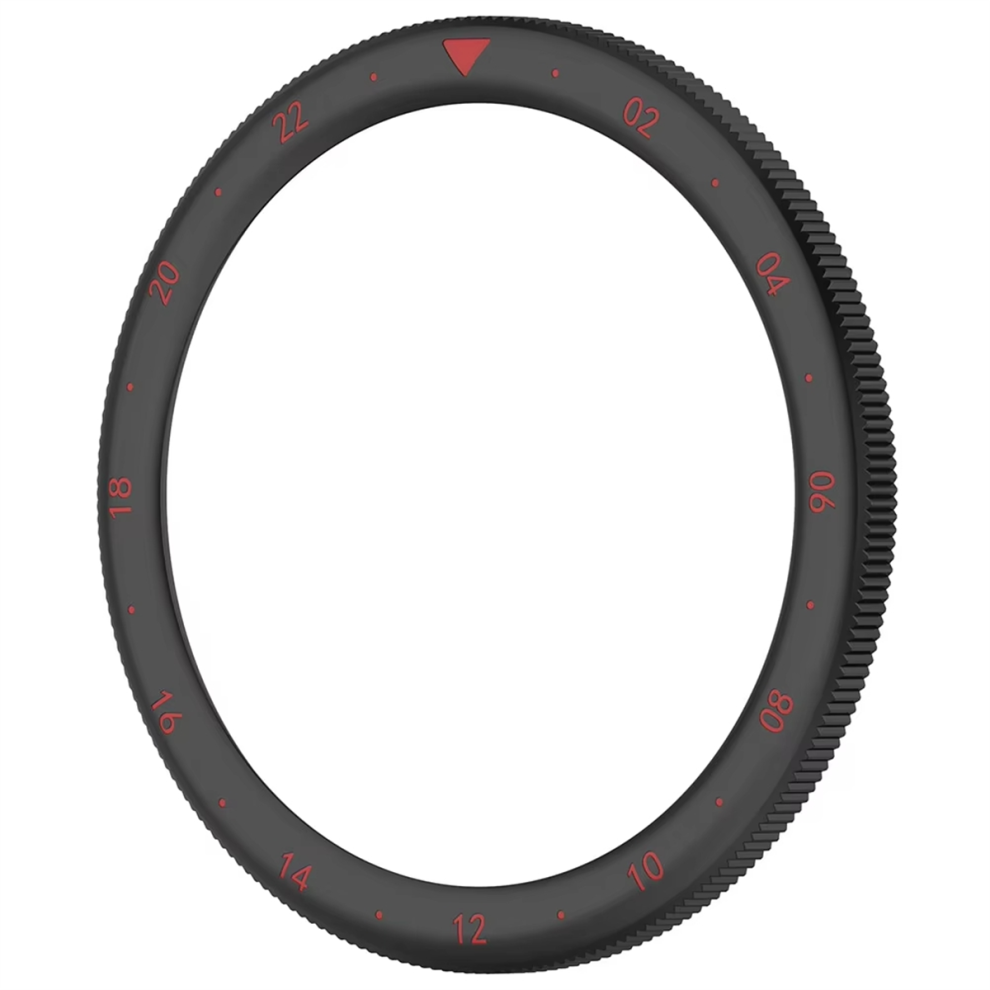 Bague de protection de boîtier de rechange pour lunette métallique pour montre S4, noir et rouge