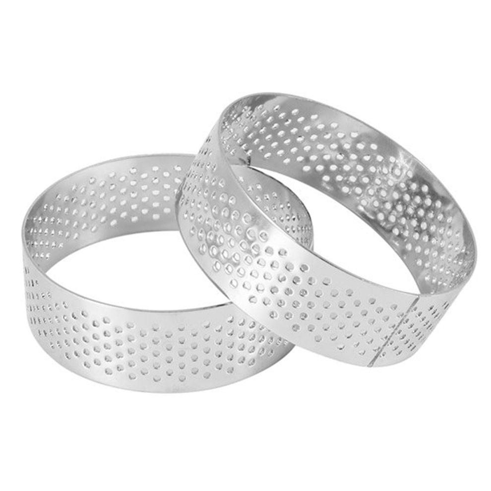 10 Stampi Per Torta Di Frutta, Mousse E Altri Dolci, Perforati, Da 6 Cm