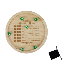 Dice Game Tray Ξύλινο παιχνίδι με ζάρια με Tray Dice Dish Family Game