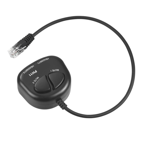 TWO Mute Switch Training Adapter Dual RJ9 Sockets to RJ9 Headset