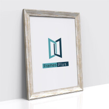 (White Distressed, 6"x4" (15.2 x 10.2cm)) Exmouth Range White Distressed Photo Picture Poster Frames, Large Square Small sizes, Hang or stand in Landscape or Portrait