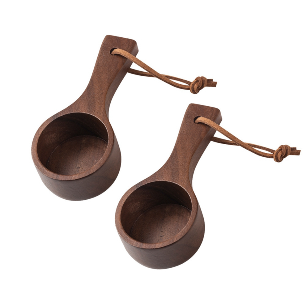 Cuillère à café en noyer noir - Cuillère à long manche pour café, thé et cuisine