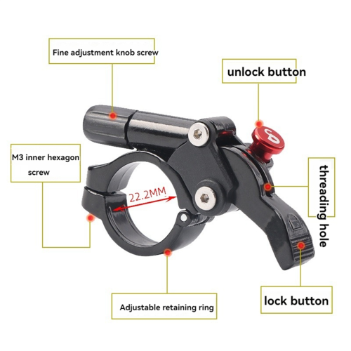 Interrupteur de commande d'amortissement de fourche de vélo de montagne avant style A 2