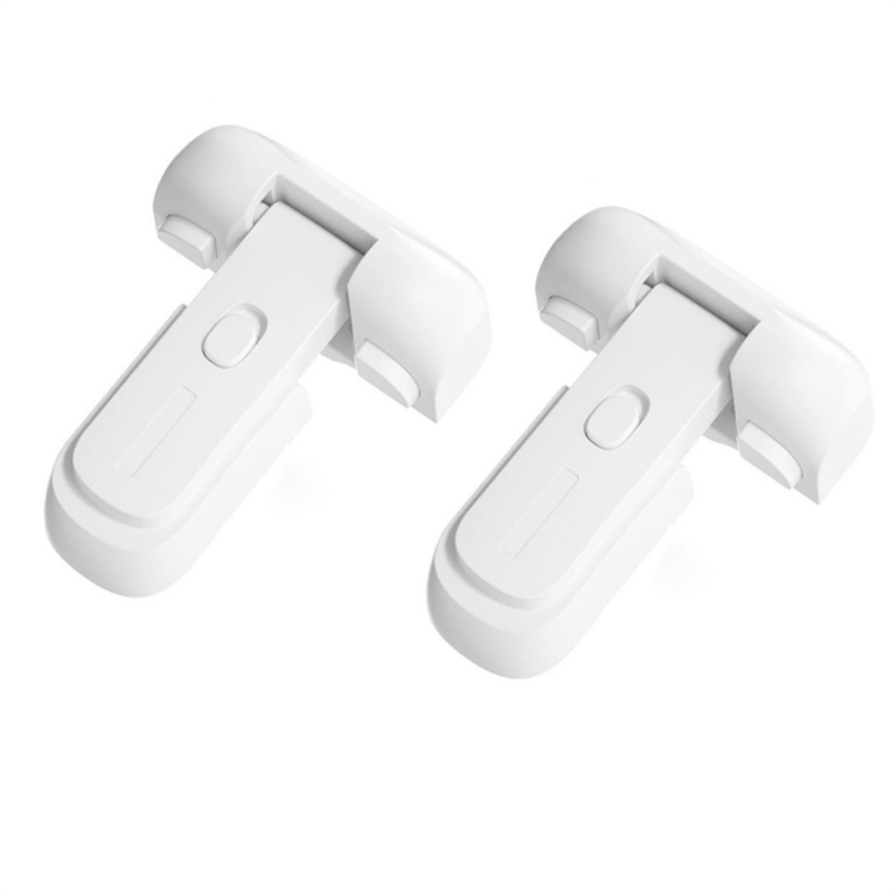 2Pcs Safe Fridge Lock, Child Proof Refrigerator Door Lock, White Merkloos