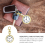 Relógio de bolso com clipe e fivela de chave para enfermeiras dourado e branco 7