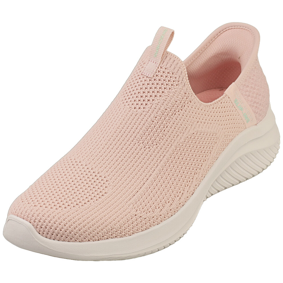 (8) Skechers Slip-ins Ultra Flex 3.0 Vegan Womens Slip On Trainers in Rose