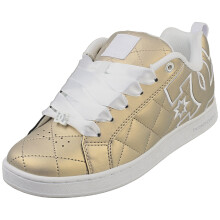 (3) DC Shoes Court Graffik Womens Skate Trainers in Gold