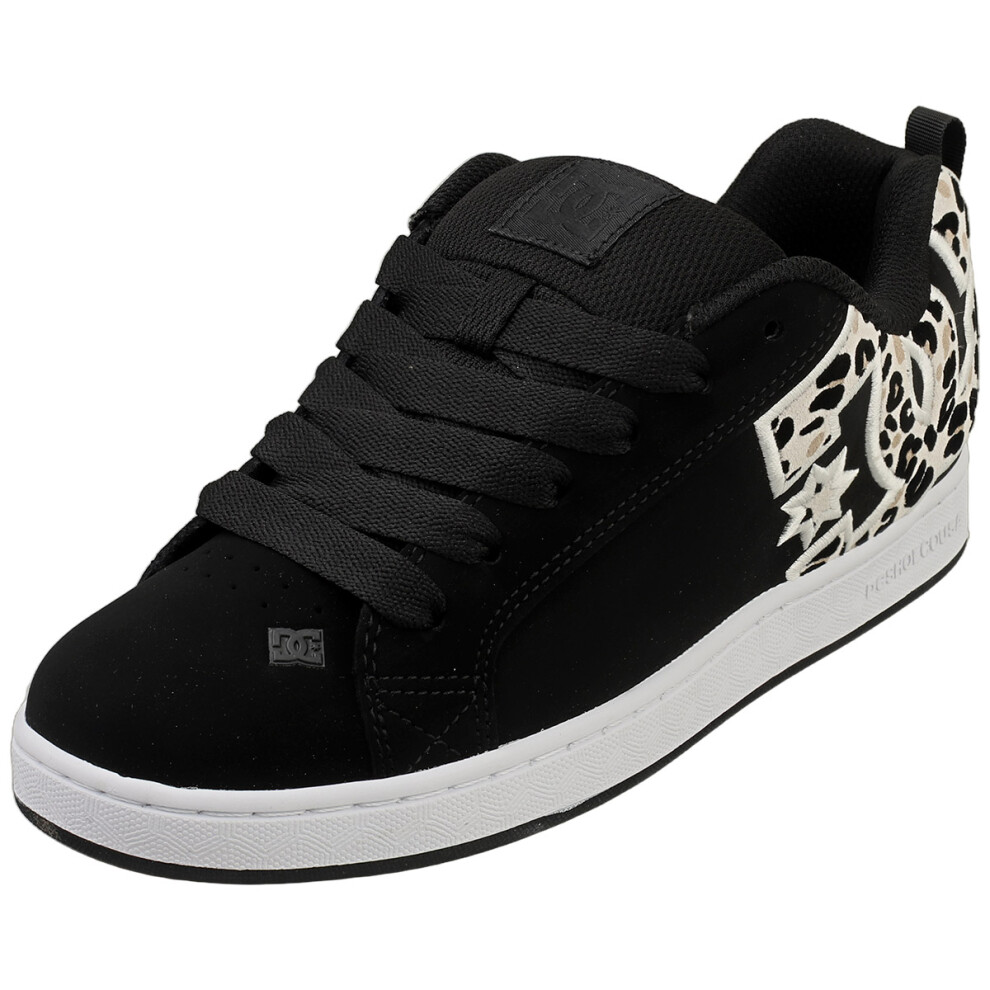 (3) DC Shoes Court Graffik Womens Skate Trainers in Black Leopard