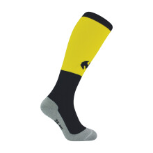 (12-3 UK, Black / Yellow) Hingly - 1 Pack Kids Knee High Fun Patterned Hockey Socks - Batman