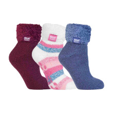 (04-Jul, Paket 1) Heat Holders - Heat Holders - 3er Pack Damen Flauschige Bettsocken Rutschfeste | Fleece Socken